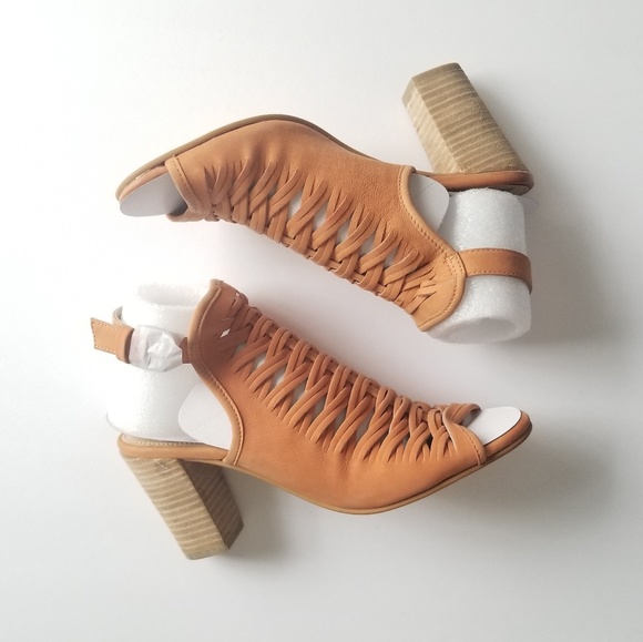 sam edelman holly ginger leather sandal bootie - Picture 7 of 8